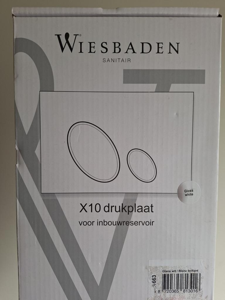 Wiesbaden X10 drukplaat voor inbouwtoilet - Nieuw, Doe-het-zelf en Verbouw, Sanitair, Ophalen of Verzenden, Zo goed als nieuw