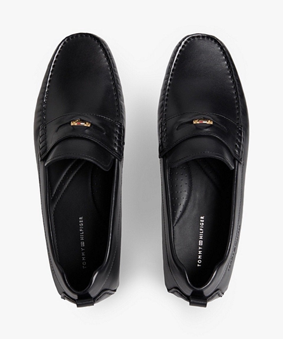 Tommy Hilfiger Leren Loafers - Zwart, Kleding | Heren, Schoenen, Loafers, Zwart, Nieuw, Ophalen of Verzenden