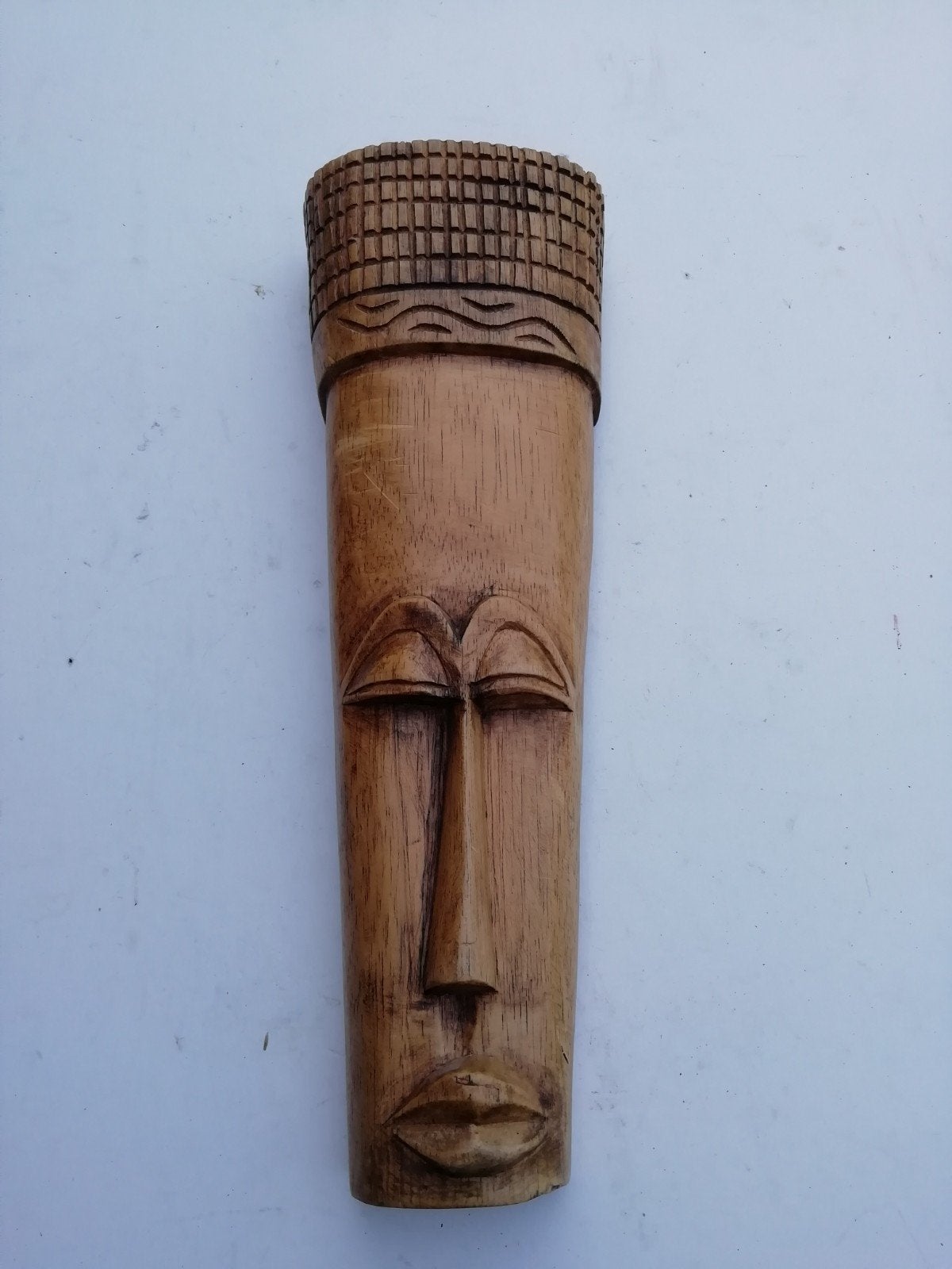 Oud houten Afrikaans masker - Handgesneden, Ophalen of Verzenden