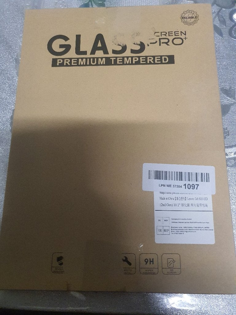 Tempered Glass Screenprotector voor Lenovo Tab M10 HD, Ophalen of Verzenden, Nieuw, 10 inch, 64 GB