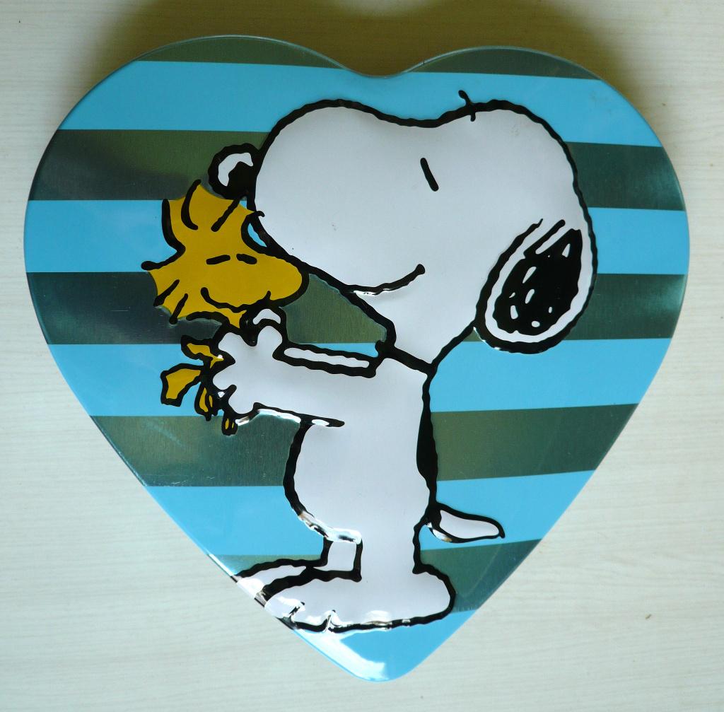 snoopy blik in de vorm van een hart, Verzamelen, Ophalen of Verzenden, Snoopy, Zo goed als nieuw, Overige typen