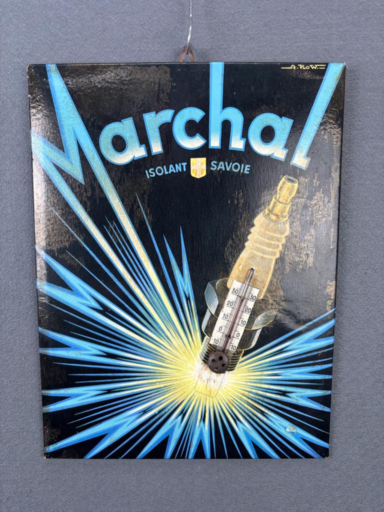 SEV Marchal thermometer R plas Paris France, Reclamebord, ., Ophalen of Verzenden, Zo goed als nieuw