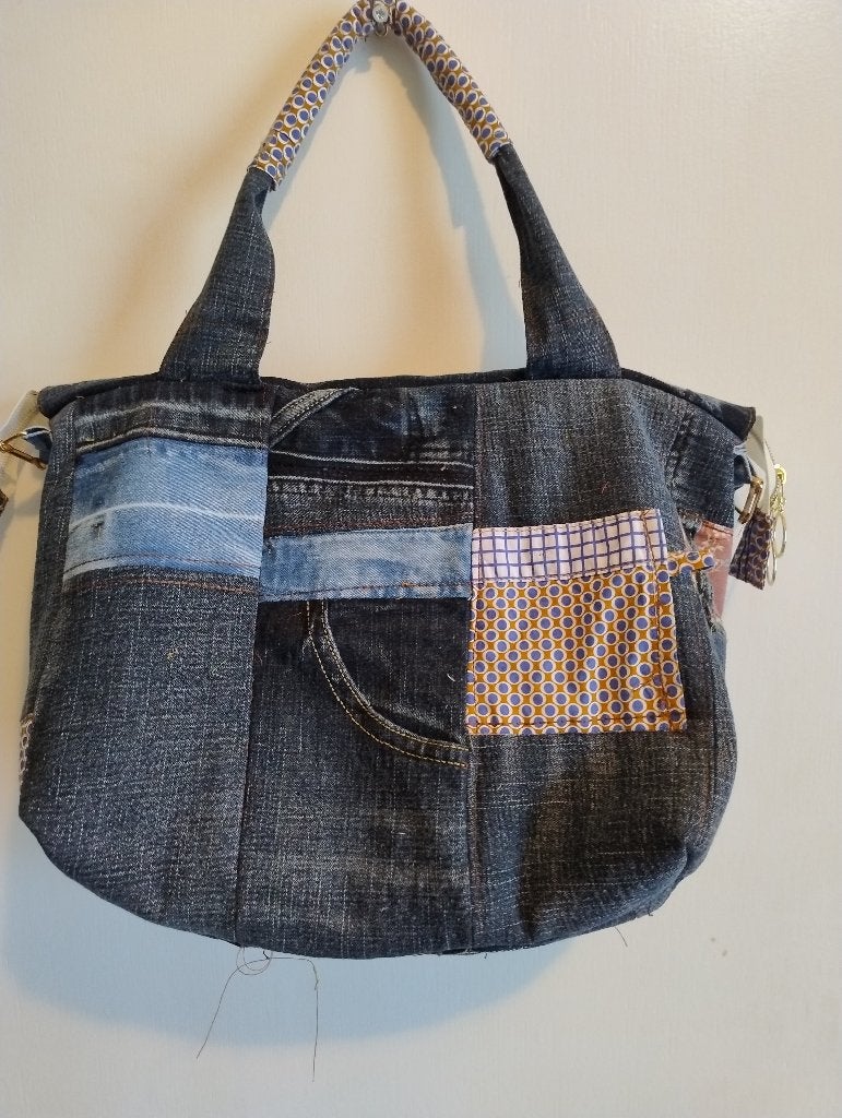 Hand gemaakte denim Dames handtas, Ophalen of Verzenden, Nieuw, Blauw, Handtas