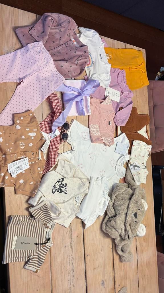 Babykleding pakket - Alles NIEUW - 56 t/m 68 - Baby meisje, Ophalen of Verzenden, Nieuw, Meisje, Setje