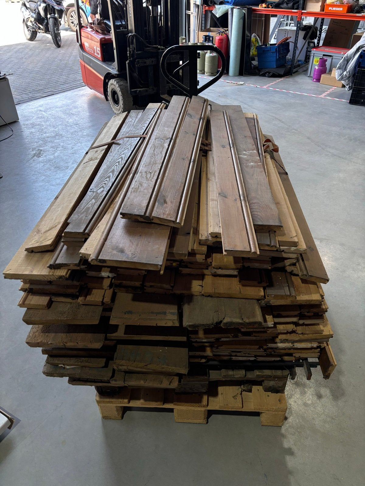 Lambrisering houten planken, Ophalen, Gebruikt, Minder dan 25 mm, Plank