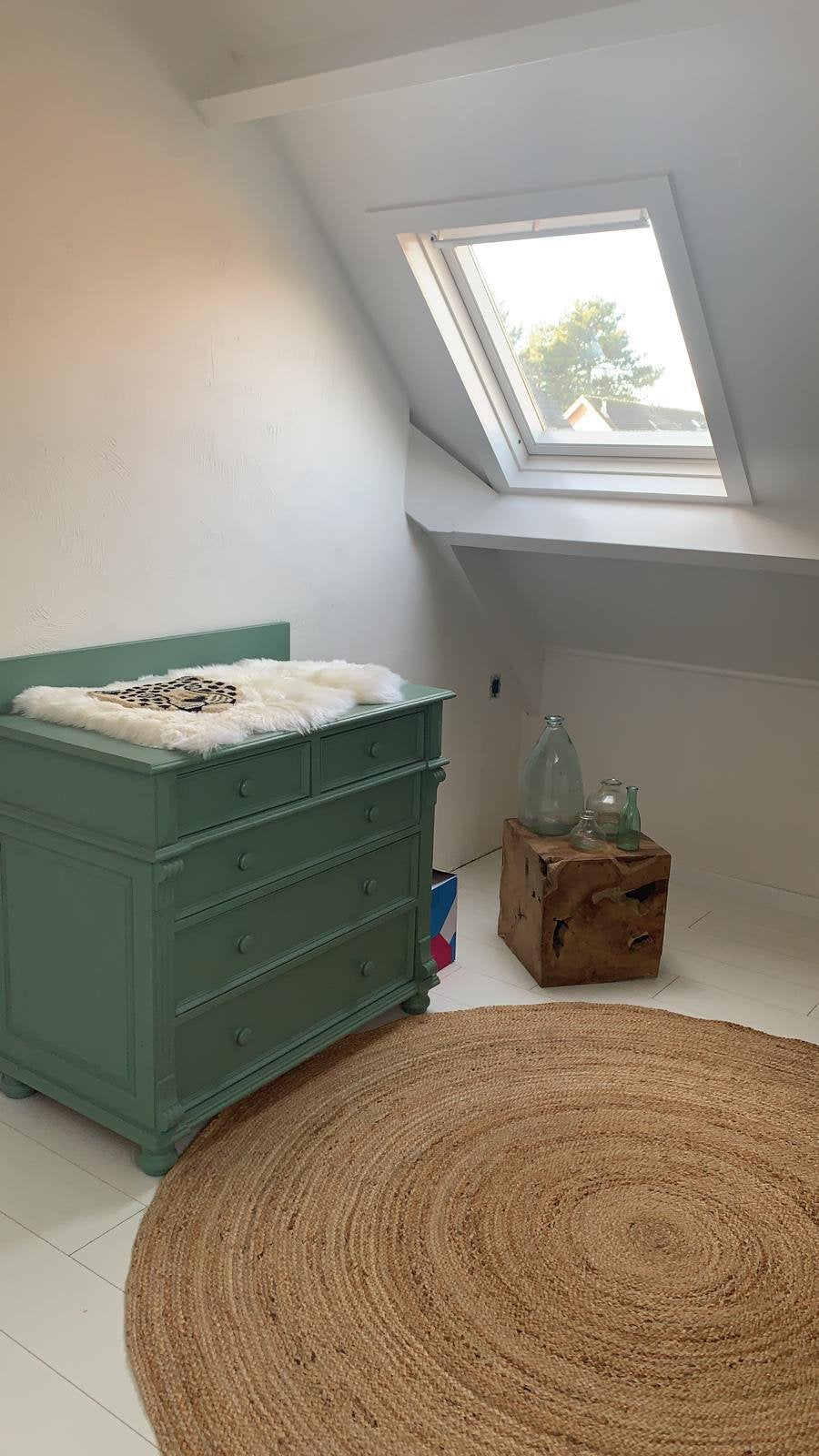 Ledikant en commode hout brocante stijl, Ophalen, Gebruikt, Jongetje of Meisje