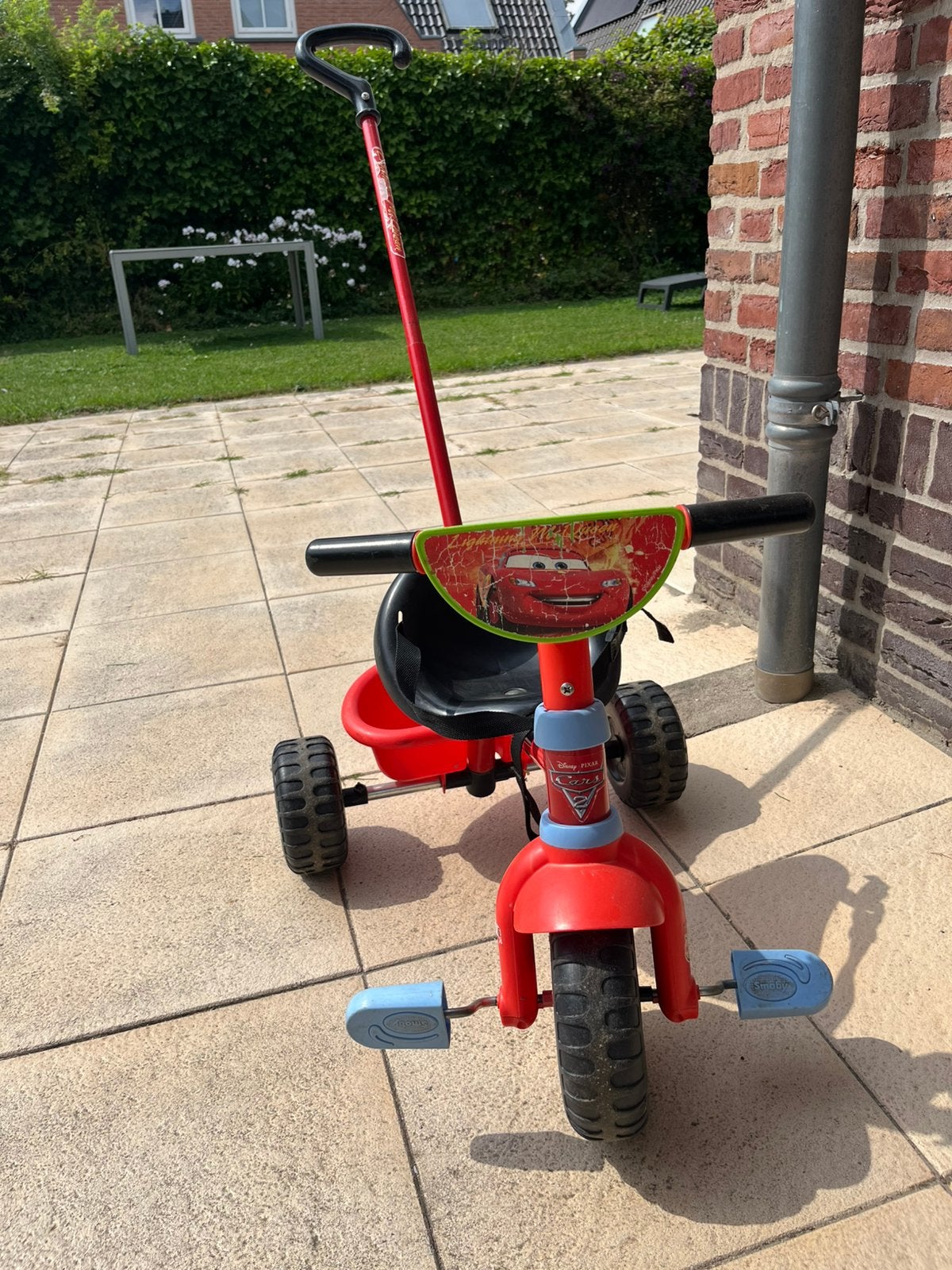 Driewieler met duwstang en gordel, Fietsen en Brommers, Ophalen, Gebruikt, Duwstang