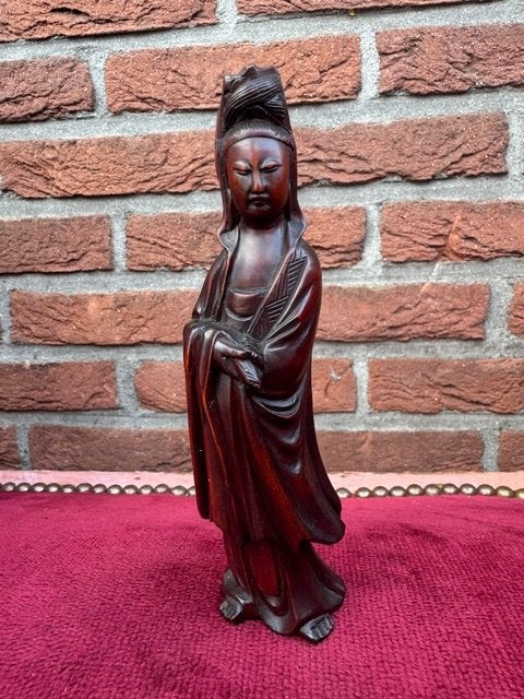 oud houten beeldje van Kwanyin, Hout, Gesneden, Ophalen of Verzenden, China