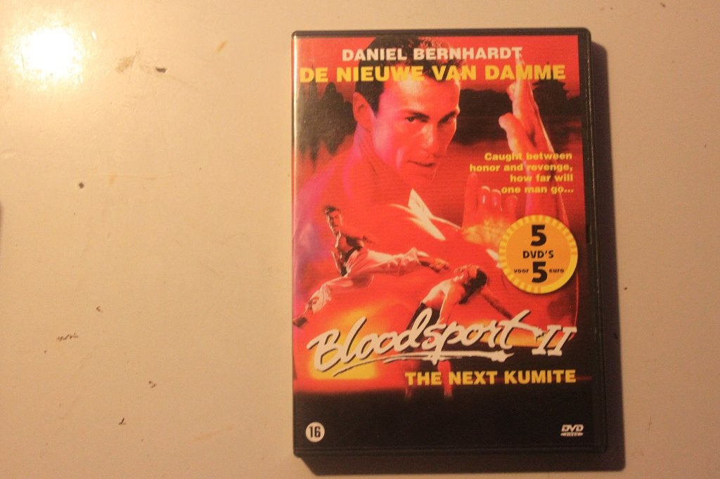 601n - dvd - de nieuwe van damme - bloodsport 2, Alle leeftijden, Ophalen of Verzenden, Gebruikt