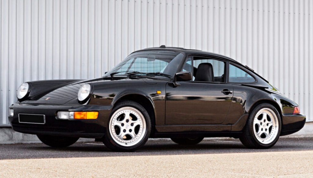 Porsche 911 (964) Carrera 2 Coupé | Handgeschakeld, Auto's, Zwart, 4 stoelen, Zwart, 1200 kg