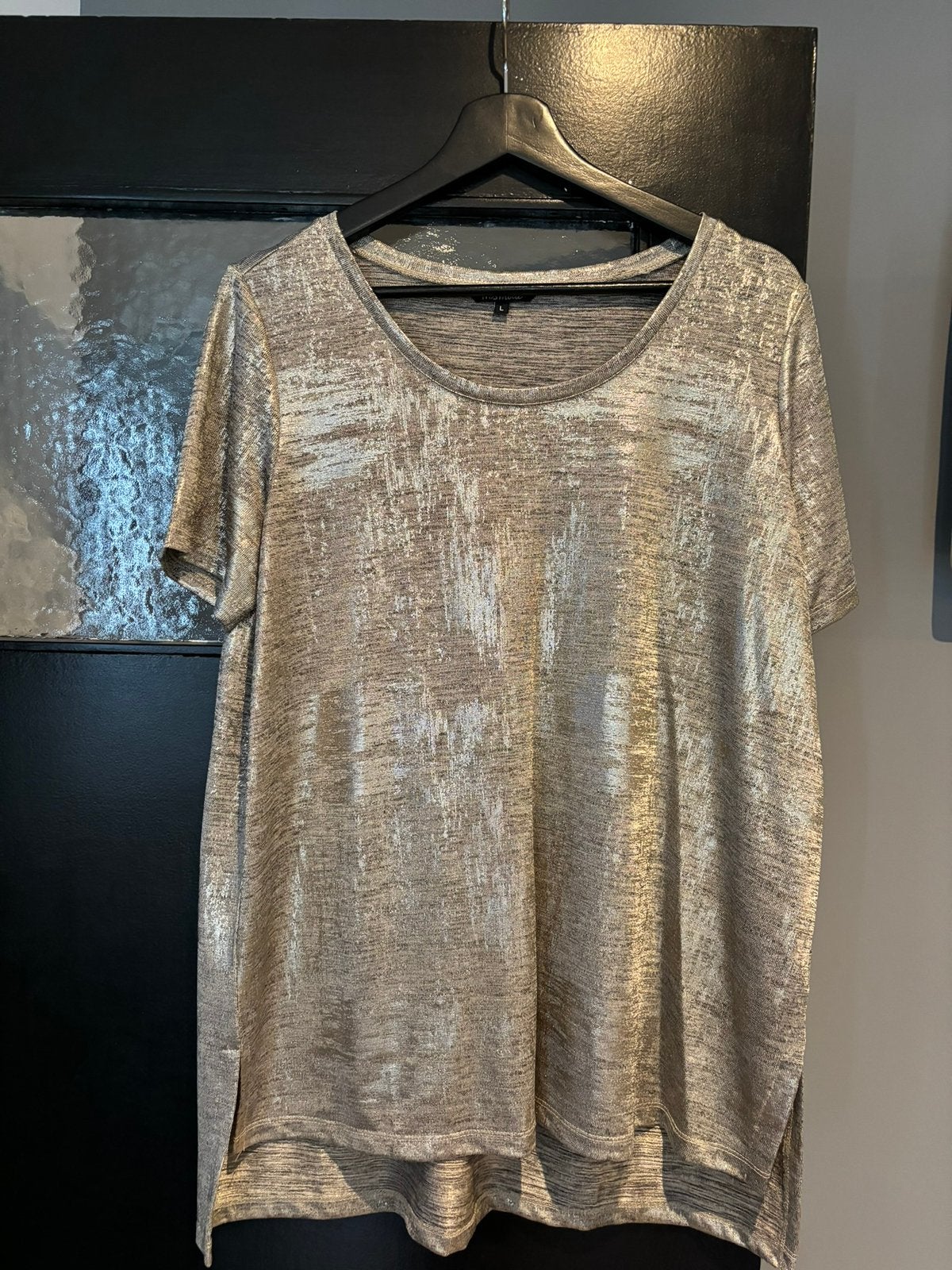 Ms mode shirt maat l40, Bruin, Maat 42/44 (L), Ophalen of Verzenden, Zo goed als nieuw