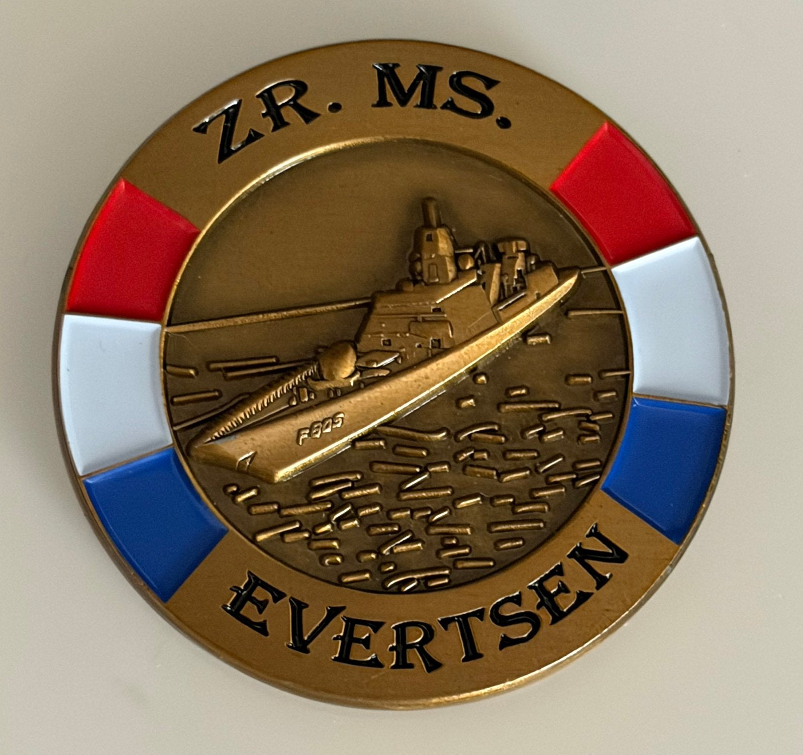 Koninklijke Marine Zr Ms Evertsen coin, Ophalen, Marine, Nederland, Embleem of Badge