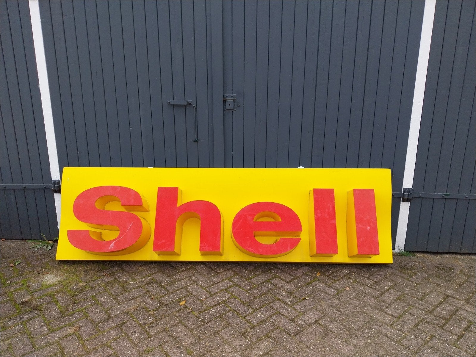 Groot Shell reclamebord - Uniek verzamelobject, Ophalen, Gebruikt, Reclamebord
