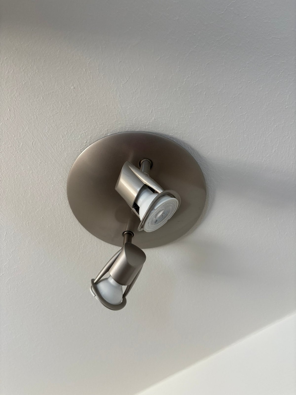 Linea 9 plafondlamp, Huis en Inrichting, Ophalen of Verzenden, Zilver, Gebruikt, Plafondspot