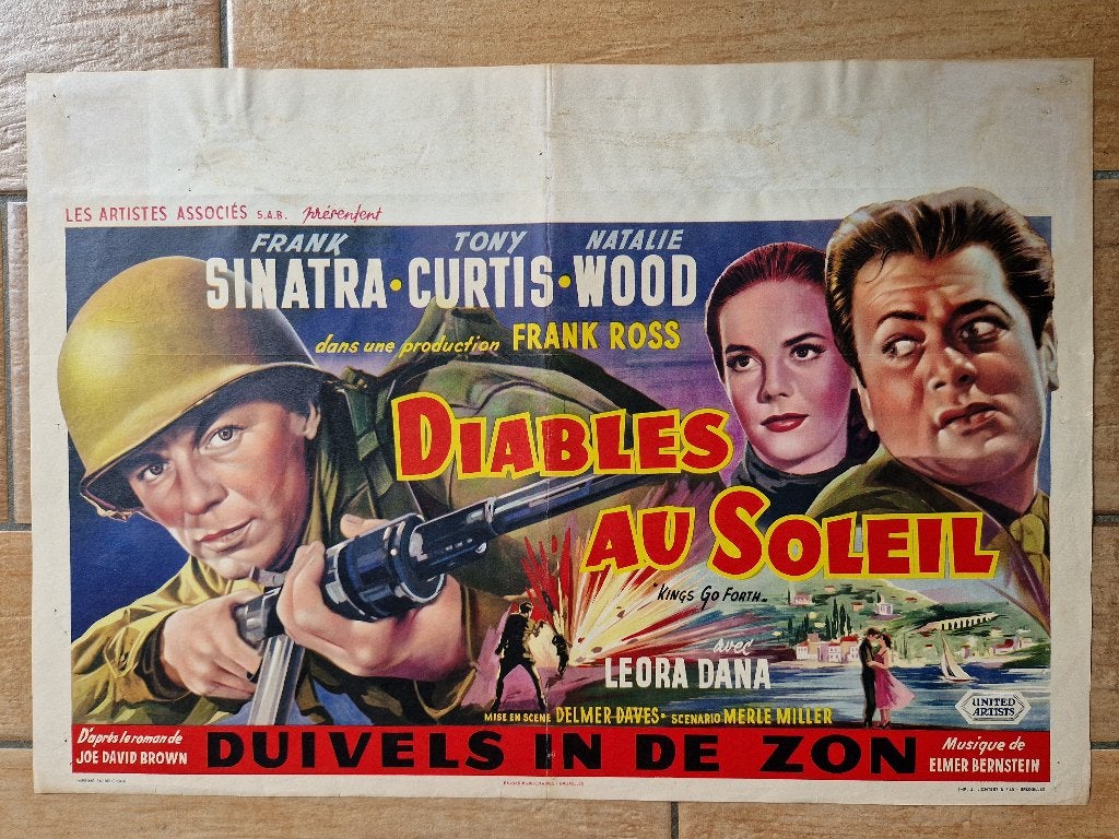 filmaffiche Frank Sinatra Kings Go Forth 1958 filmposter, Verzamelen, Rechthoekig Liggend, Ophalen of Verzenden, Zo goed als nieuw