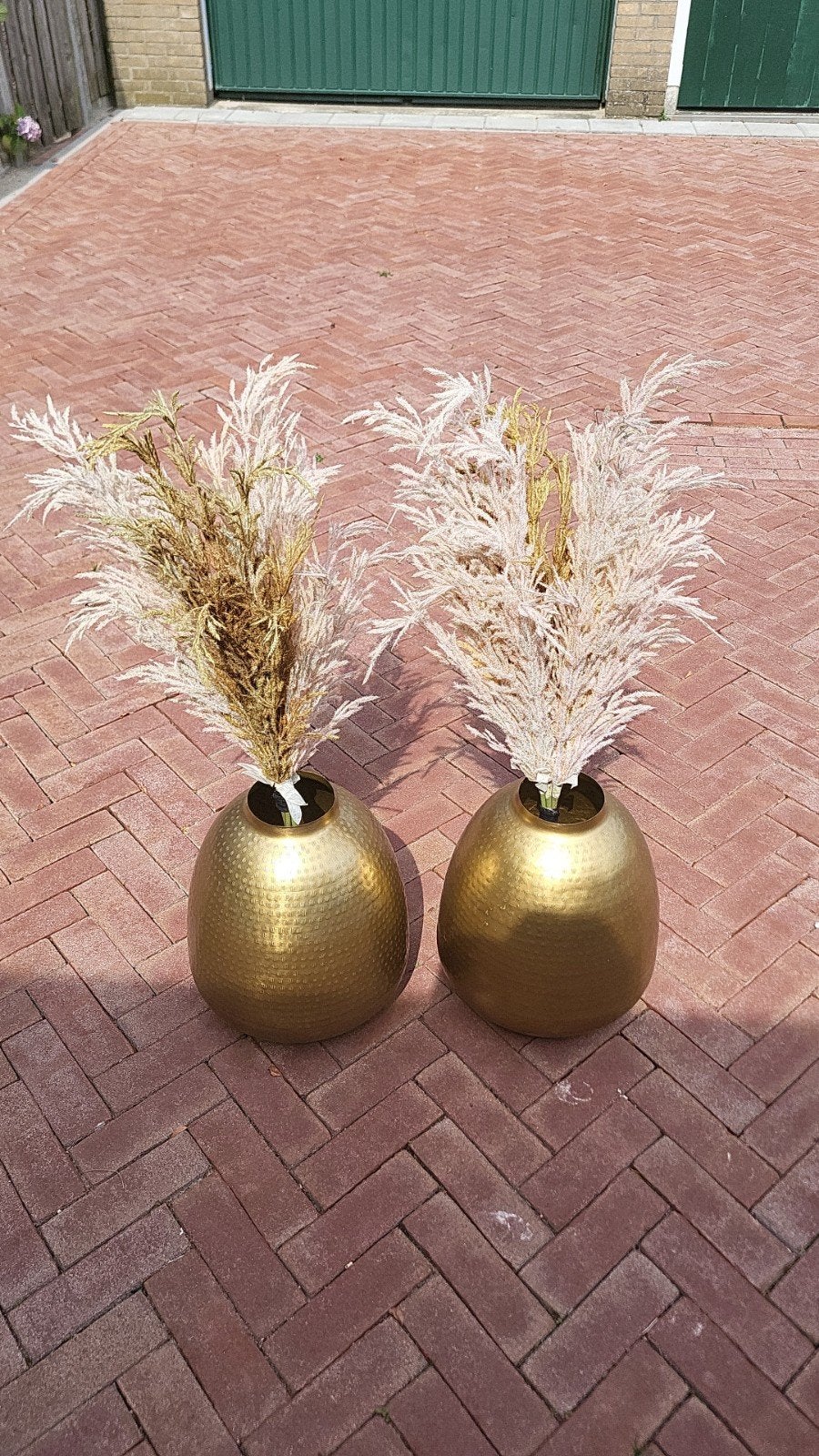 gouden potten inclusief decoratiebloemen, Ophalen, Zo goed als nieuw