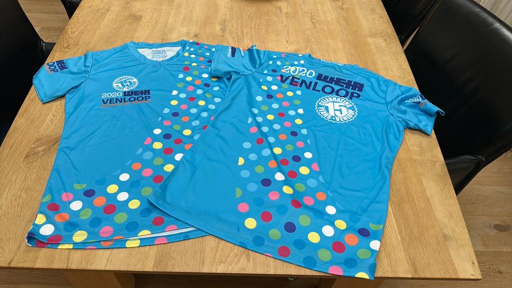 2 Dames hardloopshirt 2020, Blauw, Maat 42/44 (L), Nieuw, Ophalen of Verzenden