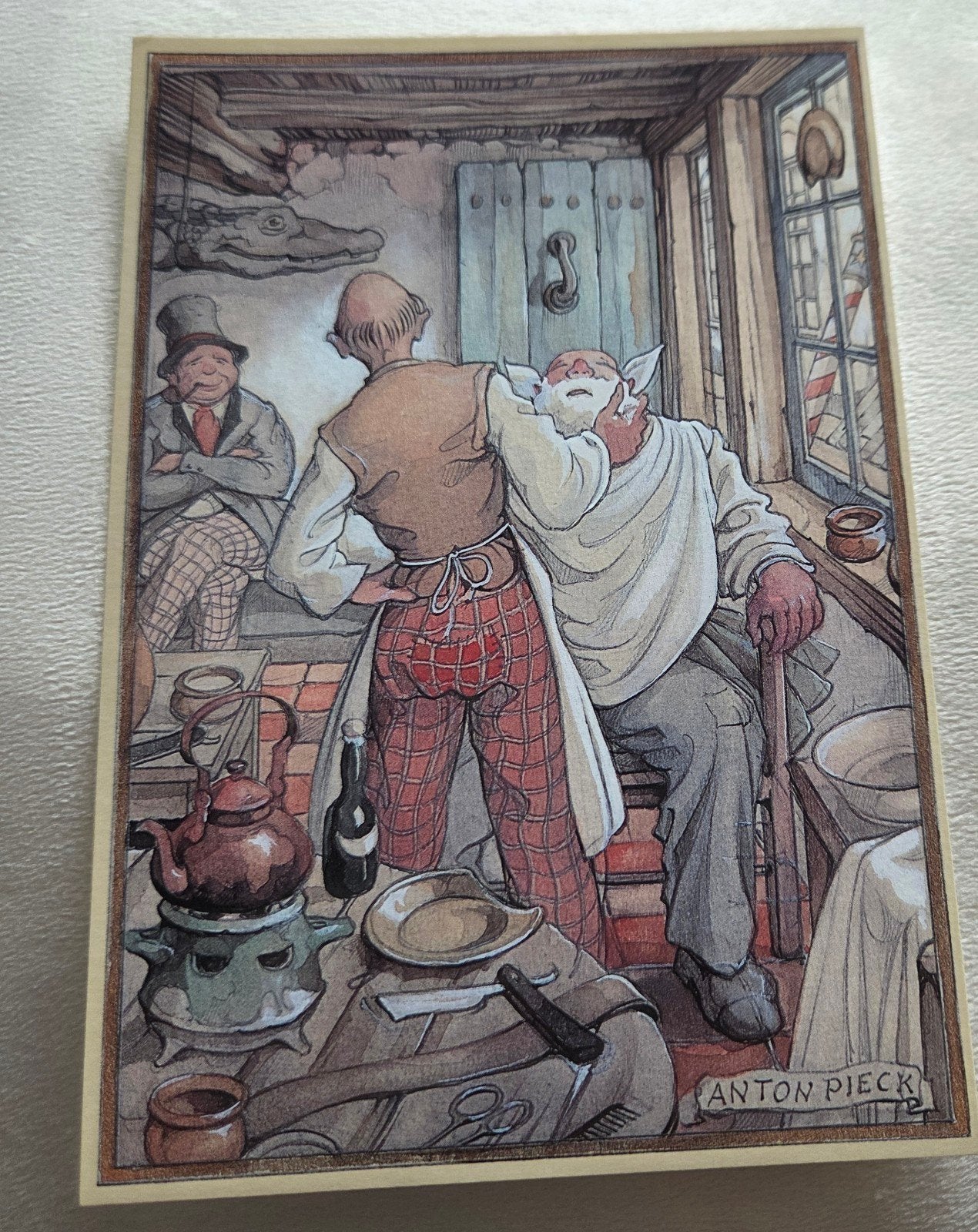 Anton Pieck - De Barbier, Verzamelen, Ansichtkaarten | Themakaarten, Verzenden, 1960 tot 1980, Ongelopen, Overige thema's