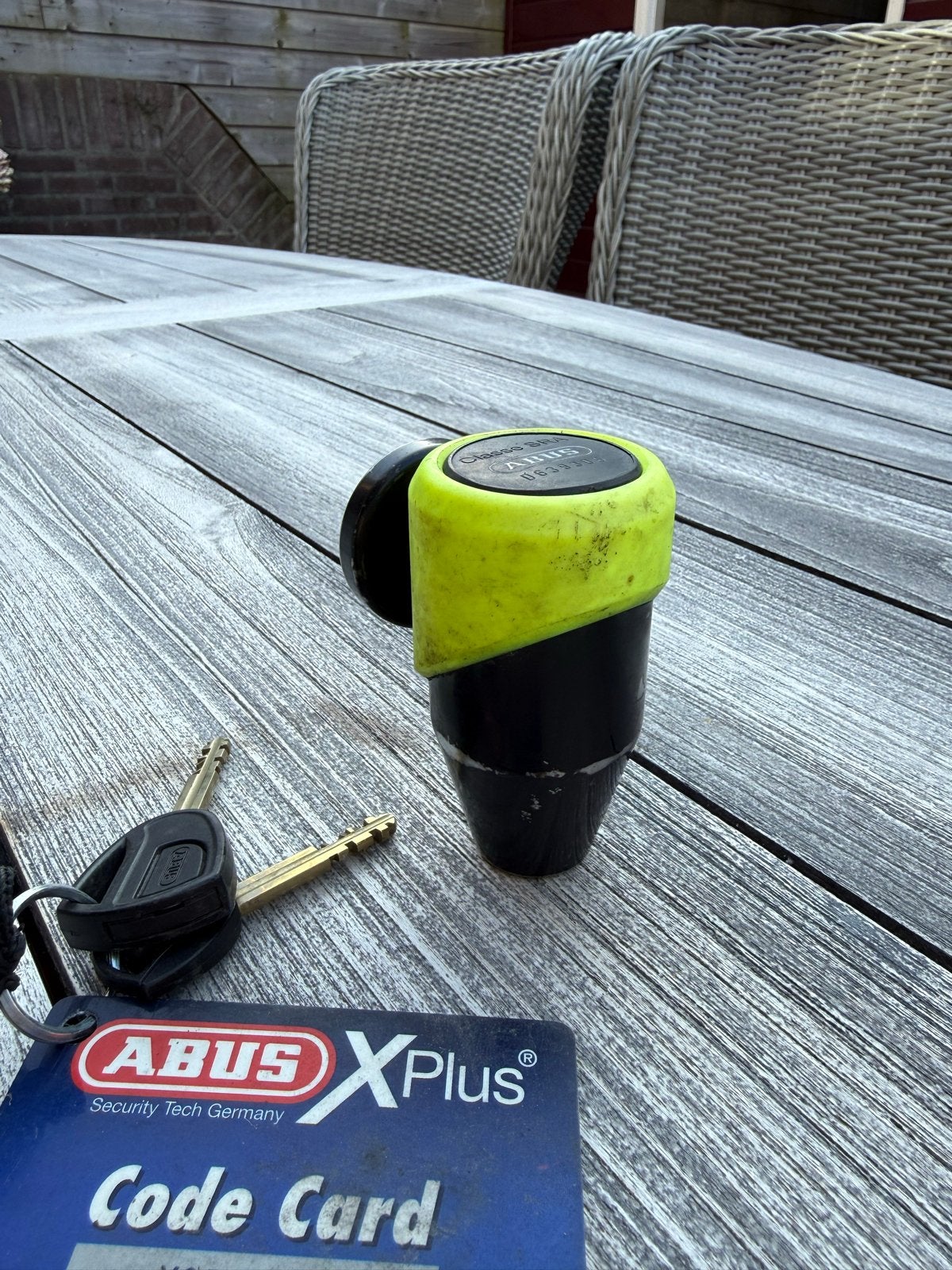 ABUS XPlus remschijf sloten met ART-keurmerk en Code Card, Verzenden, Gebruikt, Kettingslot