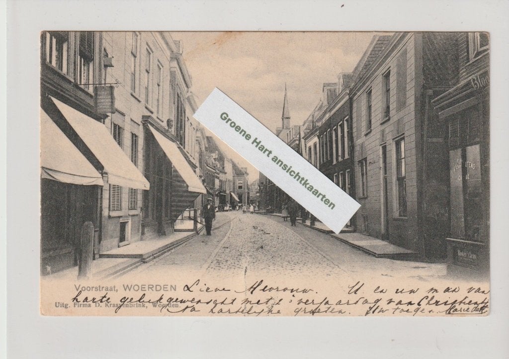 Woerden - Voorstraat 1904 * 260605-11, Ophalen of Verzenden, Voor 1920, Gelopen, Utrecht