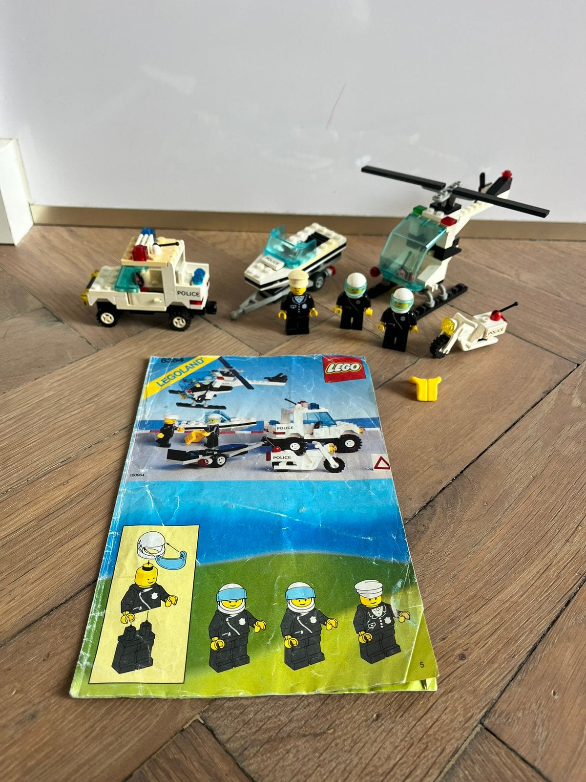 Lego legoland city 6354 politie achtervolging vintage auto, Gebruikt, Lego, Ophalen of Verzenden, Complete set