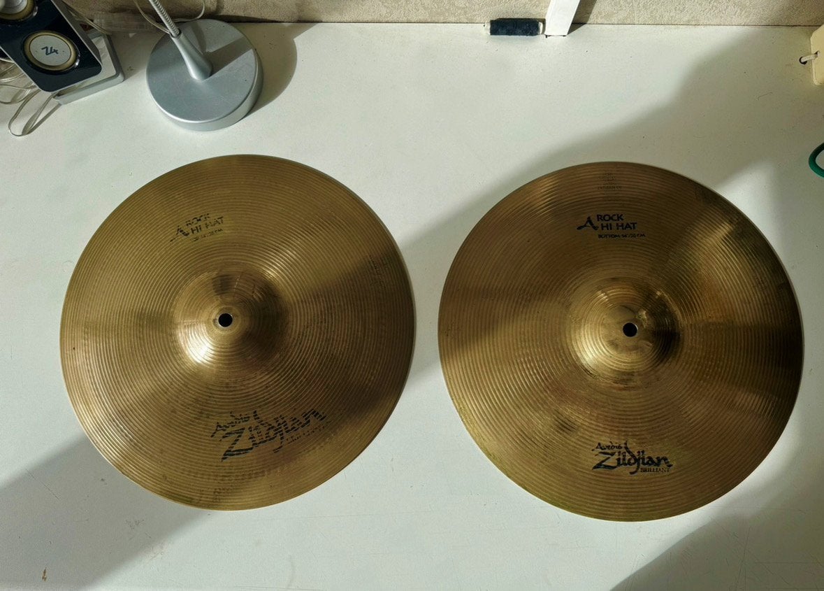 Avedis Zildjian Brilliant Rock Hi-Hats 14 inch, Ophalen of Verzenden, Gebruikt, Overige merken