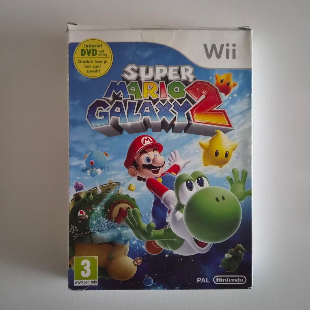 Super Mario Galaxy 2 + bonus disc Wii, Avontuur en Actie, 2 spelers, Ophalen of Verzenden, Zo goed als nieuw