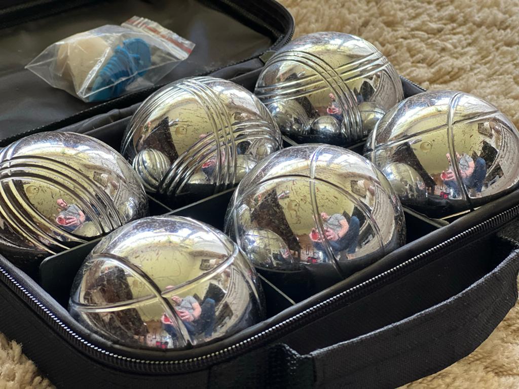 Petanque set met 6 ballen en draagtas, Ophalen of Verzenden, Zo goed als nieuw