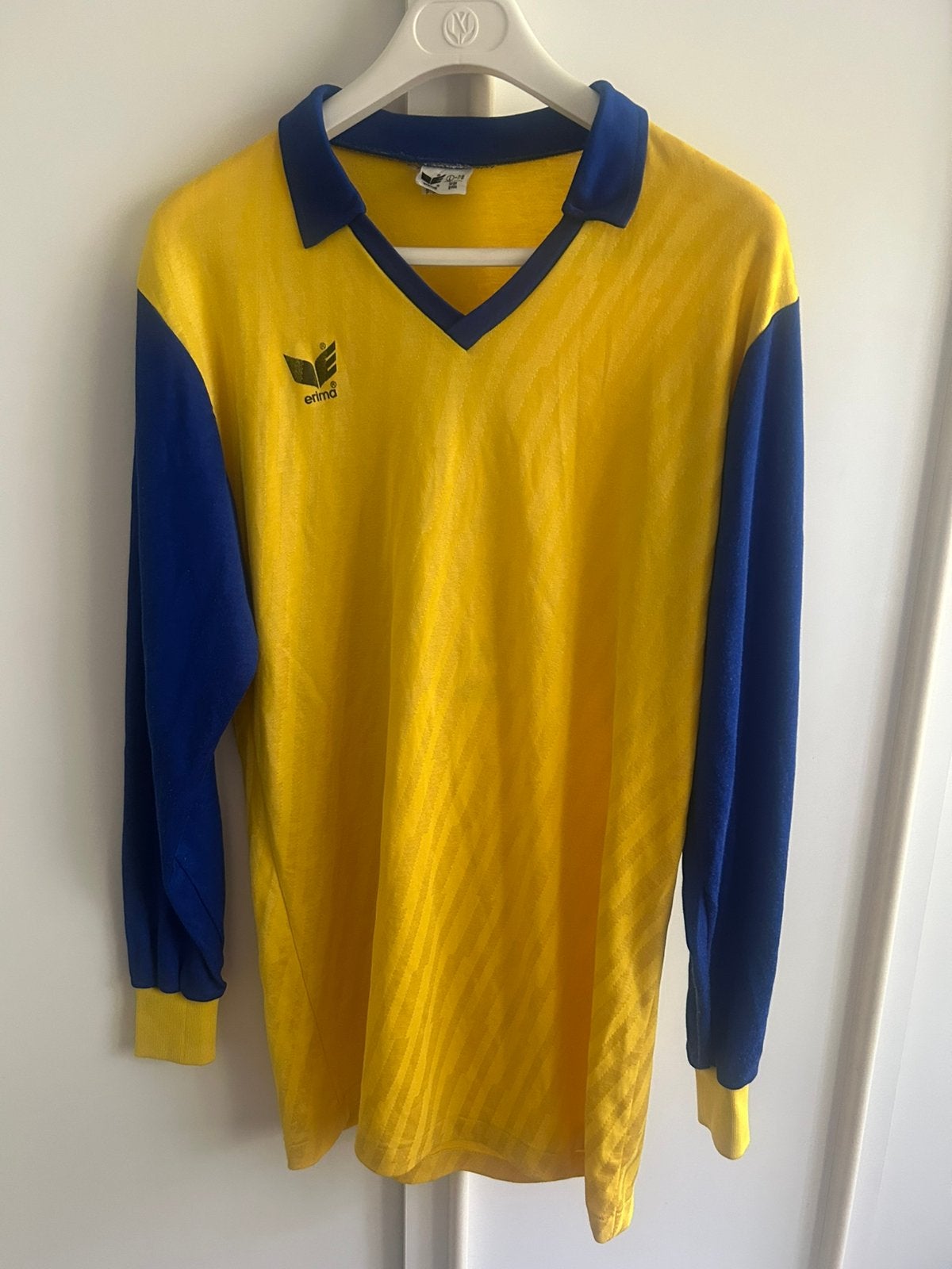 Vintage template voetbalshirt Roemenië WK Mexico’86 Erima #6, Verzenden, Zo goed als nieuw, Oranje, Voetbal
