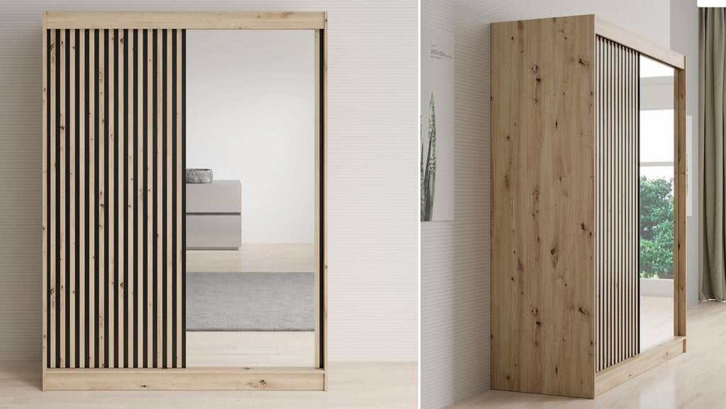 Meubella Lisbon 2 Schuifdeurkast - Zo goed als nieuw, Huis en Inrichting, Kasten | Kledingkasten, Ophalen, 100 tot 150 cm, 200 cm of meer