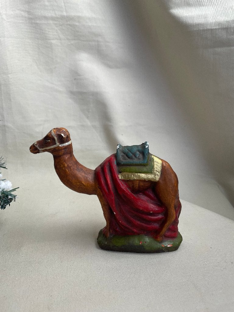 Oude gipsen kameel voor de kerststal, Ophalen of Verzenden, Gebruikt