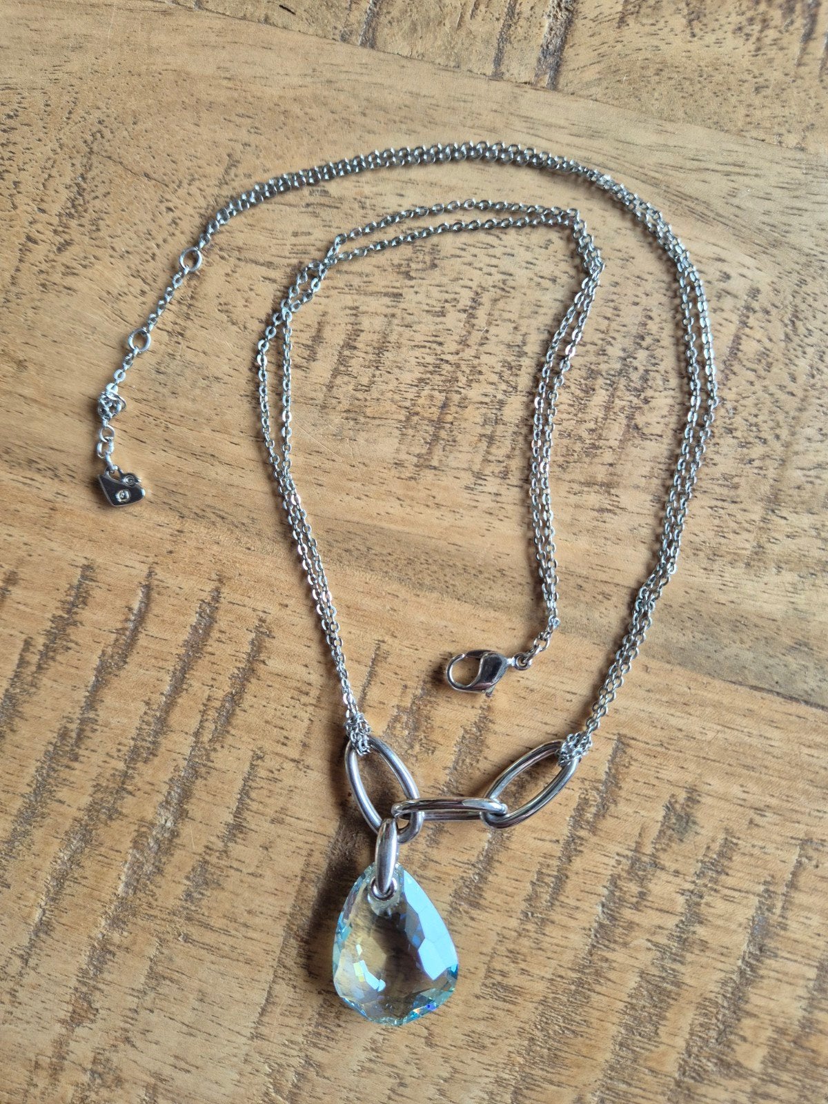 Swarovski azore parallele ketting, Ophalen of Verzenden, Zo goed als nieuw, Sieraad of Horloge