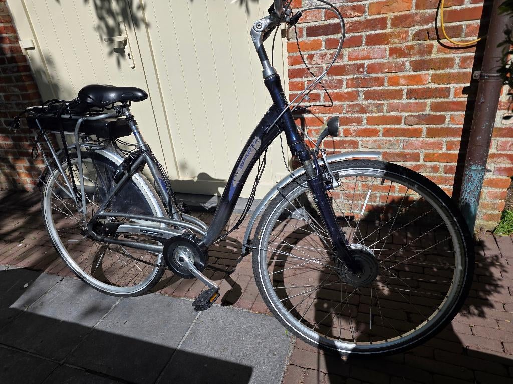 Geelektrificeerde damesfiets, Gebruikt, Velgrem, Versnellingen, Minder dan 47 cm