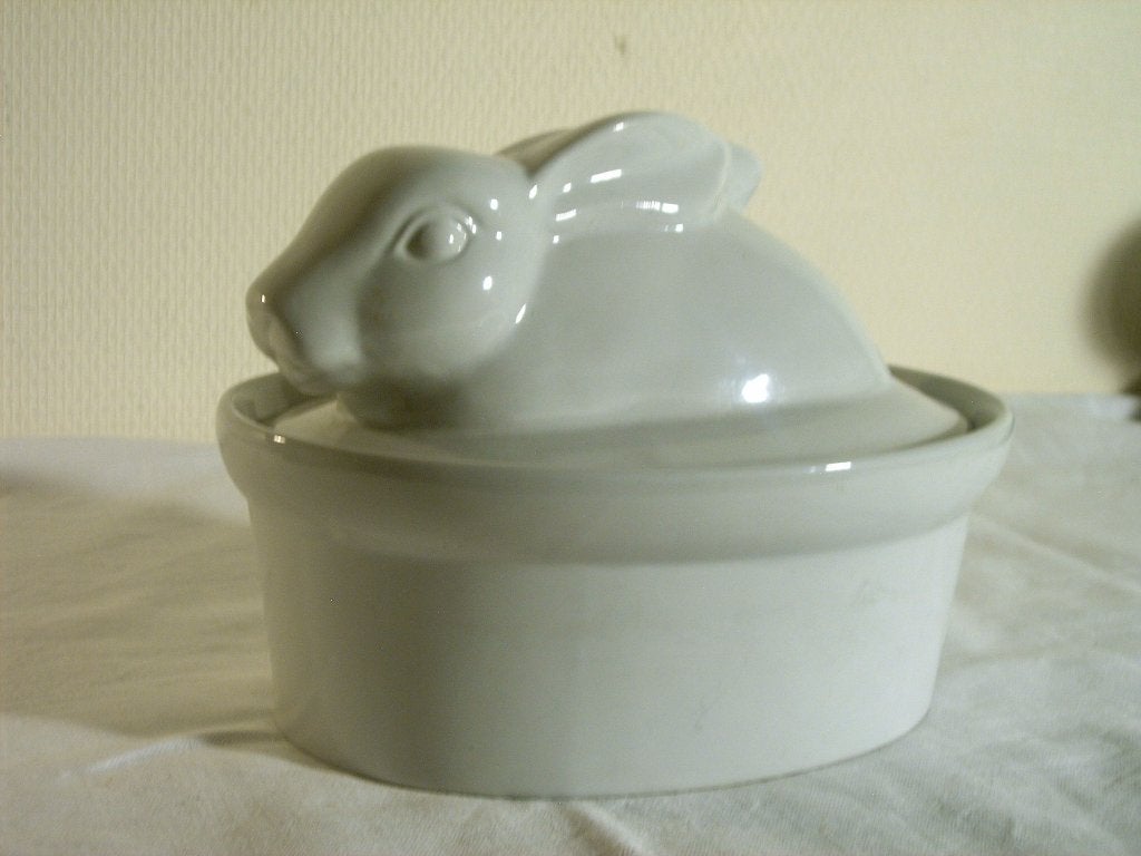 Porseleinen witte paté konijn, Antiek en Kunst, Ophalen of Verzenden