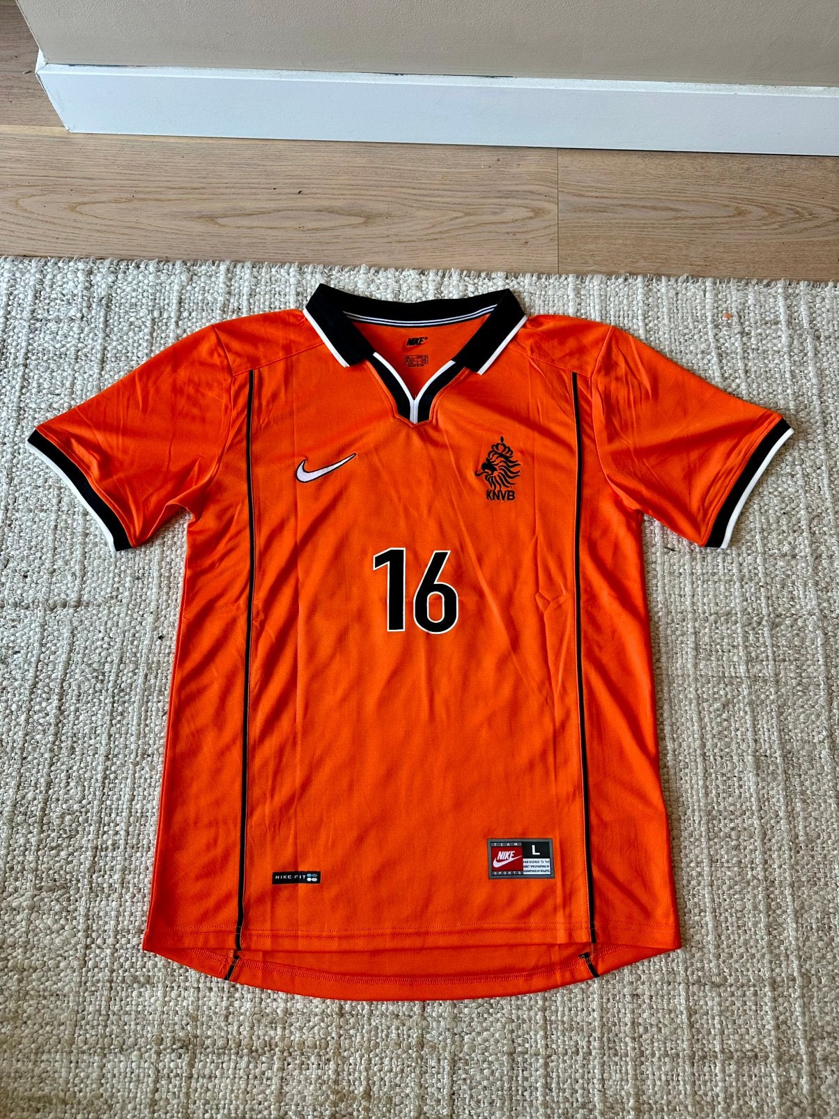NEDERLANDS ELFTAL SHIRT DAVIDS #16 1998, Maat L, Ophalen of Verzenden, Zo goed als nieuw, Shirt