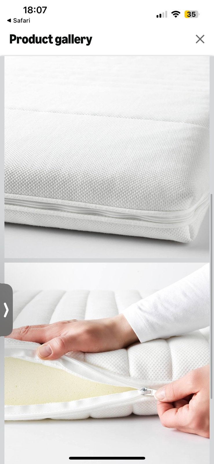 IKEA TUSSÖY Mattress Cushion, Ophalen, Gebruikt, Tweepersoons, 160 cm