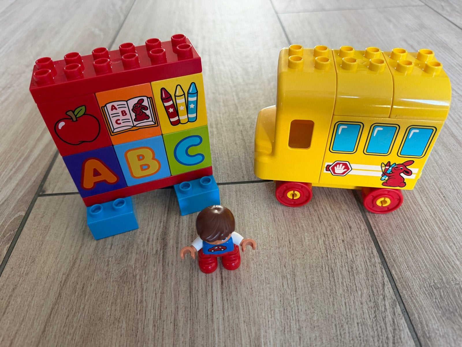Lego Duplo set 10603 Schoolbus en ABC-blokken met poppetje, Ophalen, Gebruikt, Overige merken