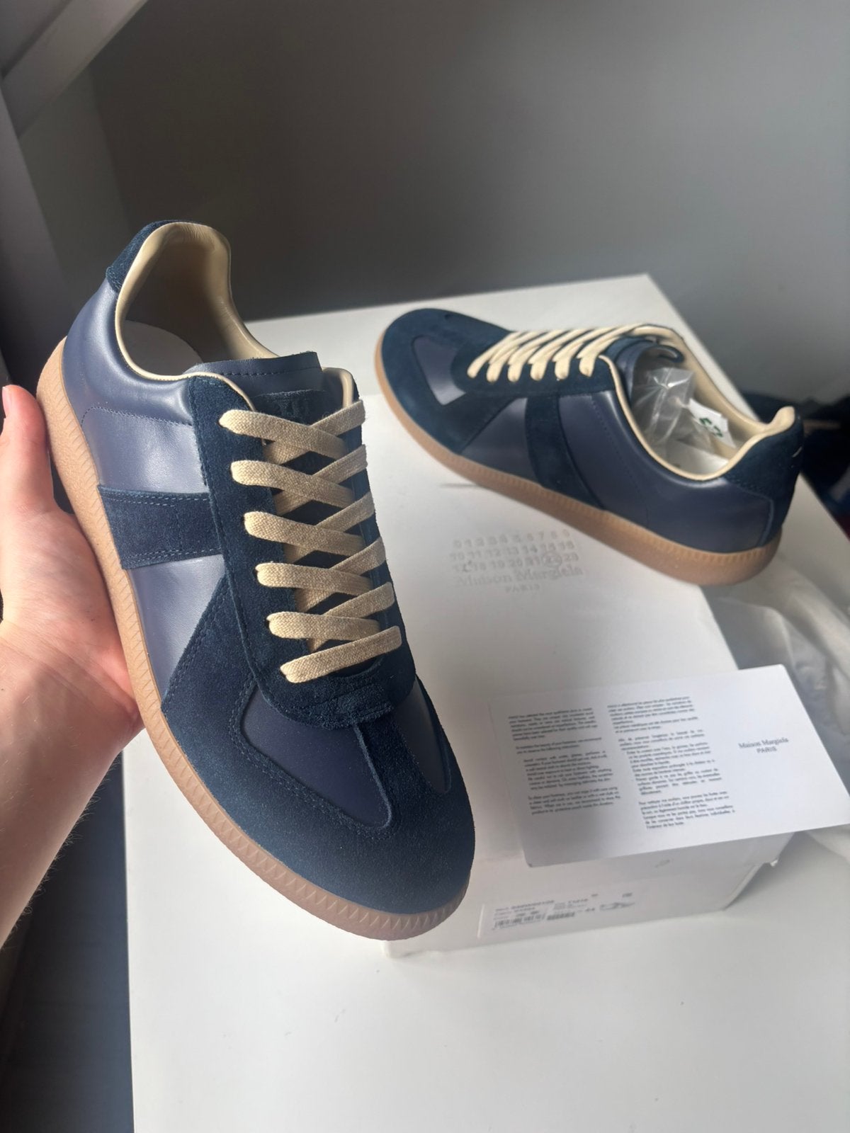 Maison Margiela Replica Gats Navy Blue, Blauw, Nieuw, Ophalen of Verzenden, Sneakers of Gympen
