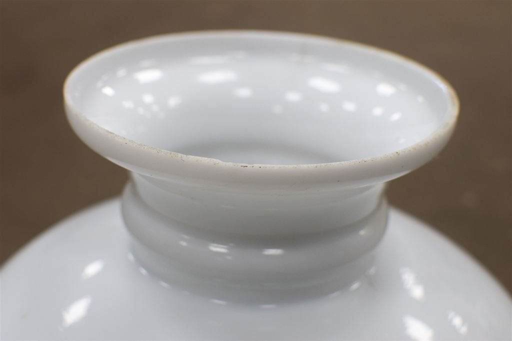 Opaline lampenkap 48110, Gebruikt, Wit, Rond, Ophalen of Verzenden