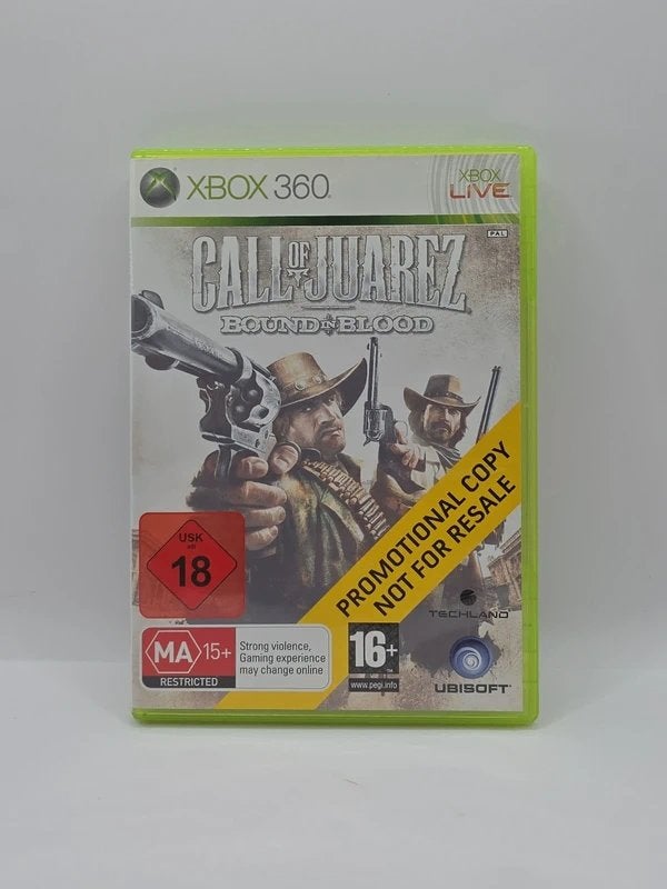 Call of Juarez Bound in Blood Xbox 360 Promo CD, Microsoft Corporation One Microsoft Way Redmond, WA 98052-6399 United States of America (Verenigde Staten) 📞 Telefoon: +1 425-882-8080 support@microsoft.com