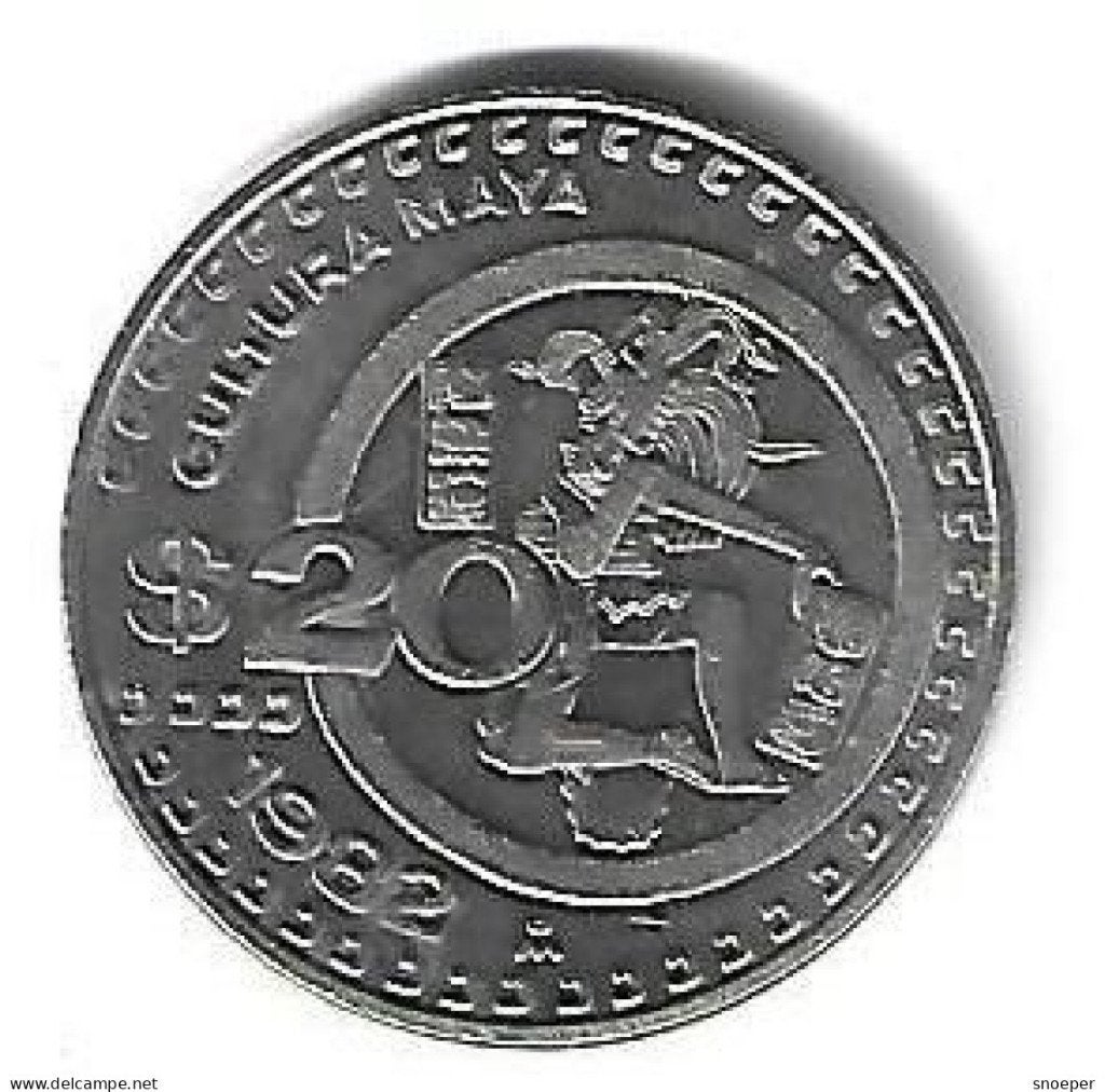 mexico 20 pesos 1982 km 486 xf+, Postzegels en Munten, Munten | Amerika, Verzenden, Noord-Amerika, Losse munt