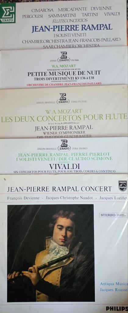 Jean-Pierre Rampal - Klassieke Fluitconcerten LP's, Gebruikt, Ophalen of Verzenden, 12 inch, Orkest of Ballet