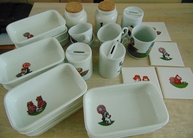 Porceleinen Fabeltjeskrant Servies, Verzamelen, Ophalen of Verzenden