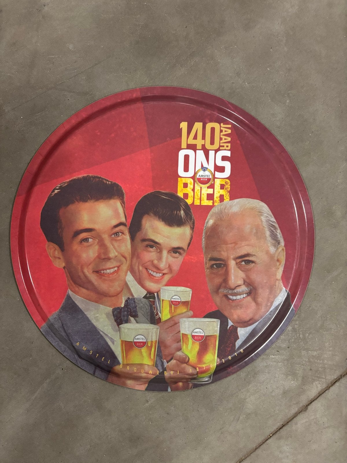 Vintage Amstel Bier dienblad - 140 jaar Ons Bier, Ophalen of Verzenden