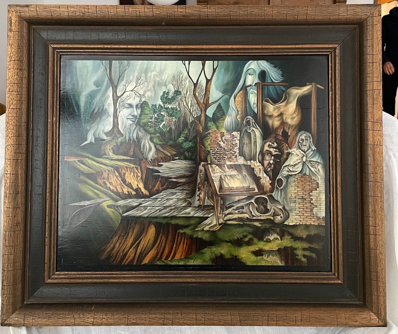 Herman A M Noordermeer -Ik en Jij,gotic,surrealistisch, Antiek en Kunst, Ophalen of Verzenden