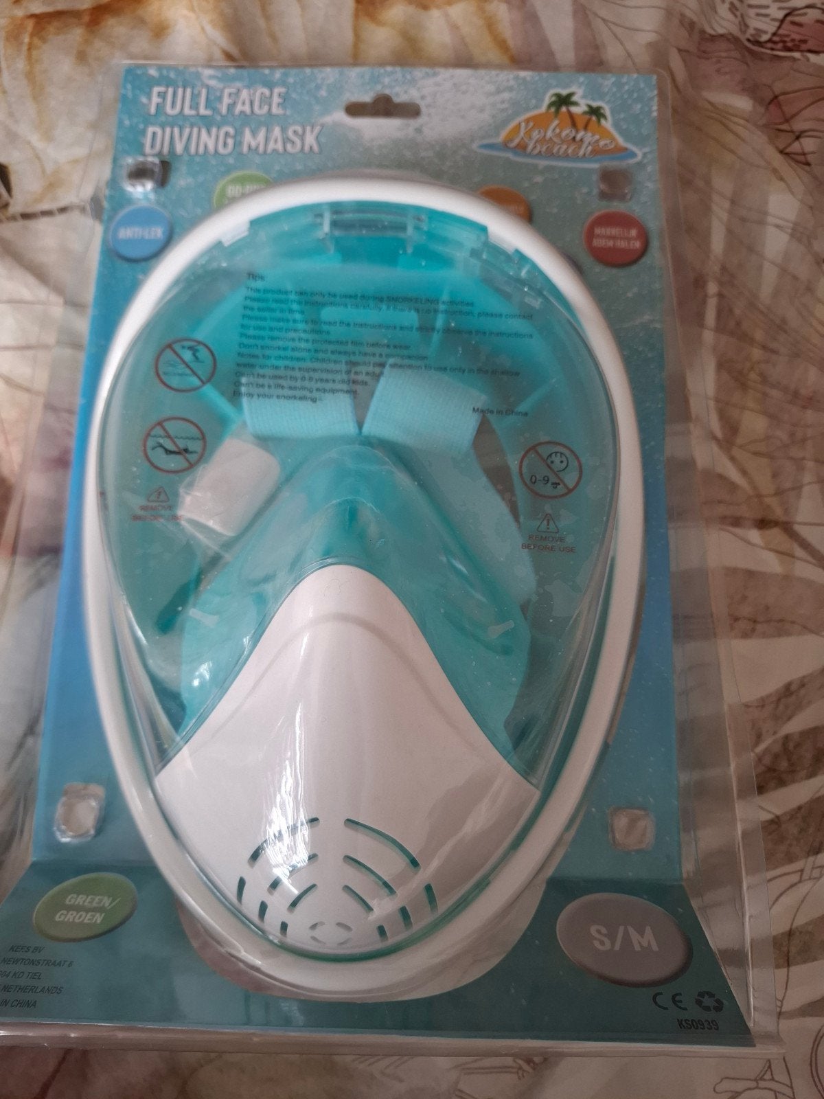 Nieuwe duikbril met snorkel - Zokkon Beach maat s, Ophalen of Verzenden, Nieuw, Duikbril of Snorkel