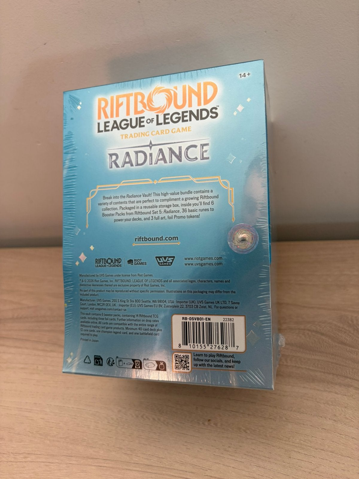 Riftbound League of Legends Radiance Vault 6 Booster Packs, Ophalen of Verzenden, Zo goed als nieuw