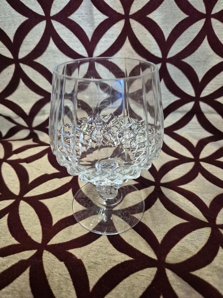 Cognacglas met Diamantpatroon, Ophalen of Verzenden