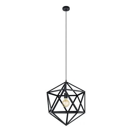 Mooie zwarte hanglamp industrieel., Huis en Inrichting, Lampen | Hanglampen, Ophalen of Verzenden, Zo goed als nieuw, Minder dan 50 cm