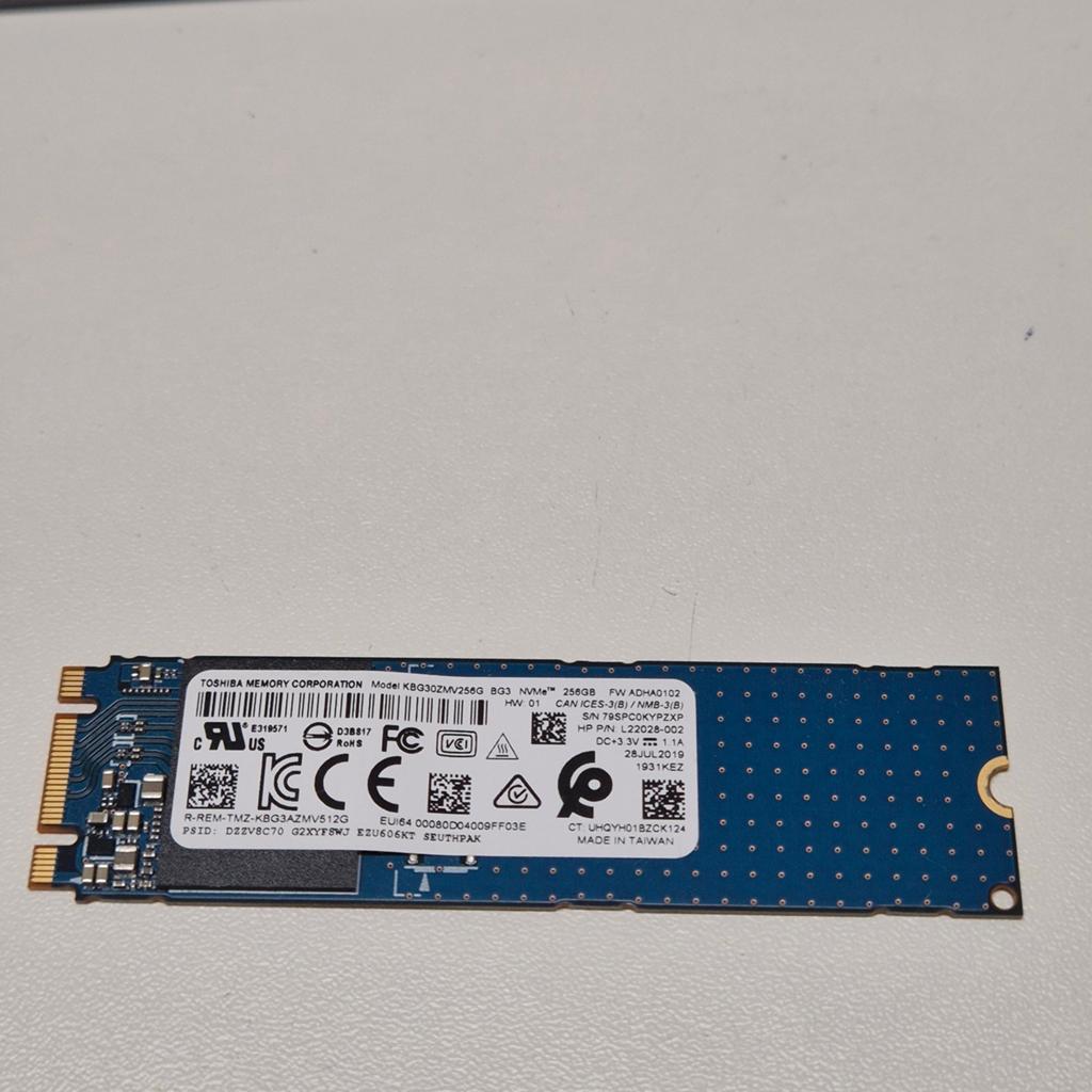Toshiba 256GB M.2 SSD 2280, Computers en Software, Harde schijven, Intern, 256GB, Verzenden, SSD